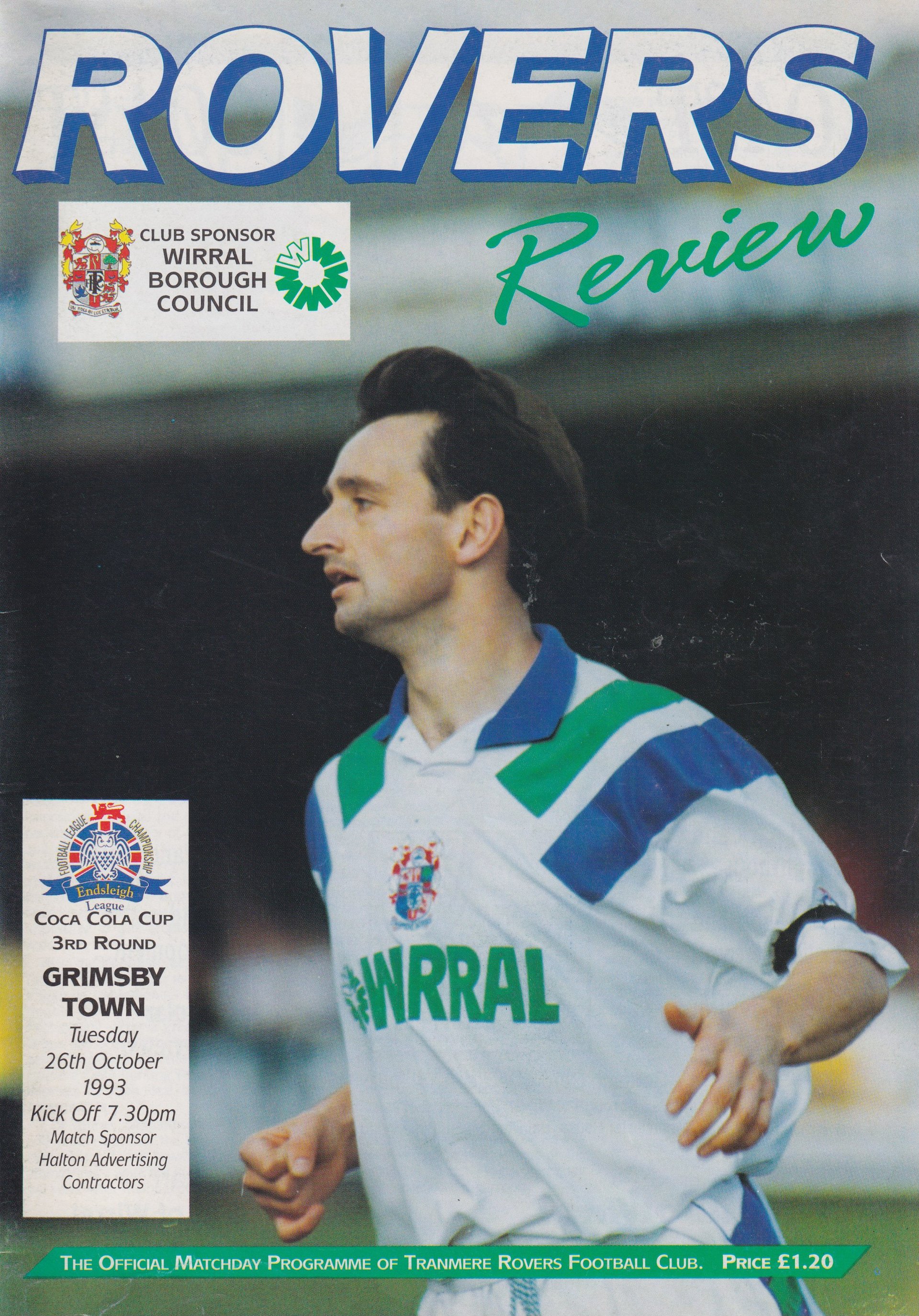 Tranmere Rovers v Grimsby Town match programme